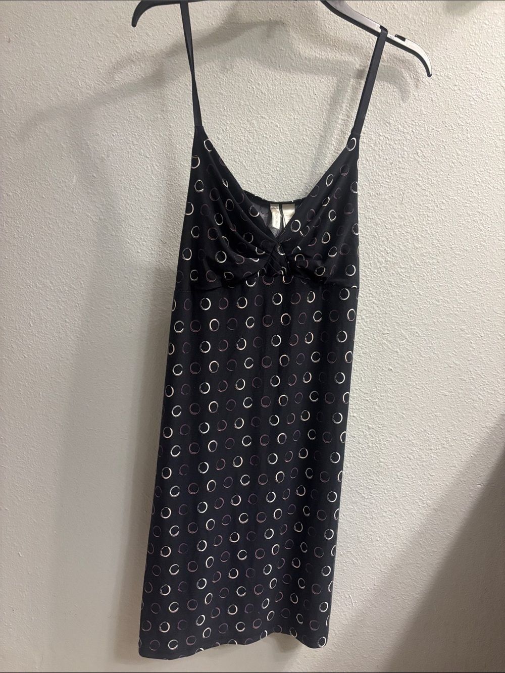 Ambrielle Black Mini Dress with White Polka Dots